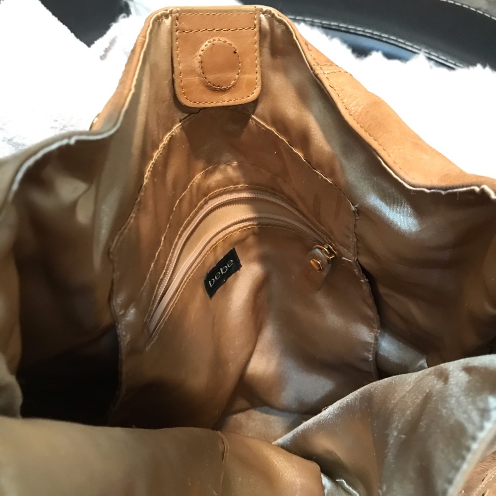 Bebe Brown with gold studs large hobo bag - Picture 7 of 7